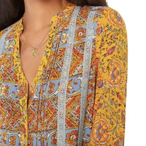 Anthropologie Tiny Ismelda Tunic Dress Yellow Multi Size Small NWT - Picture 2 of 12